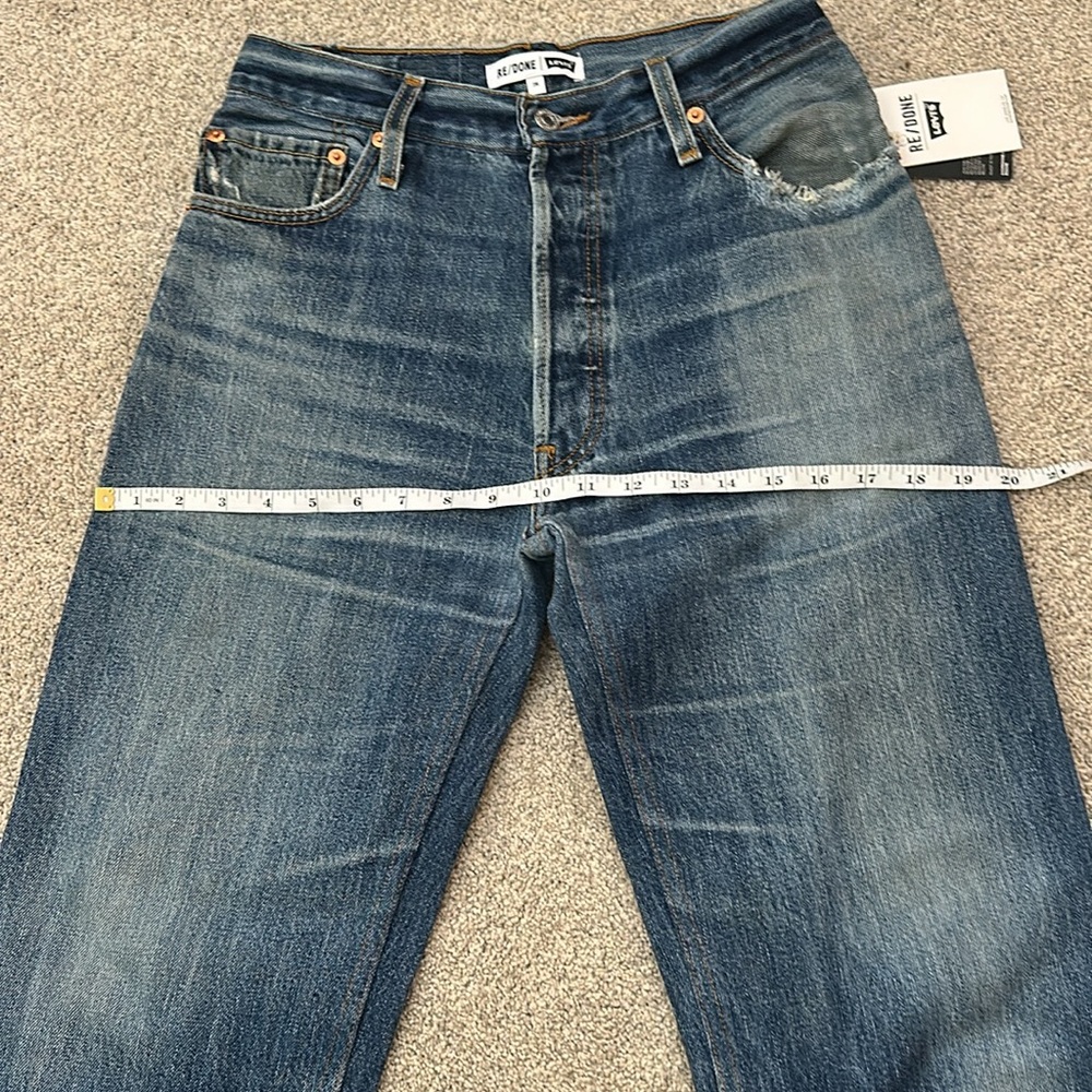 Re/Done Classic Indigo Straight Leg Jeans - Picture 15 of 16